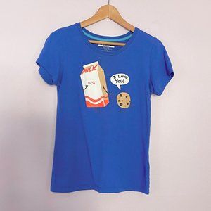 Threadless Cookie Loves Milk Tee (Royal Blue)